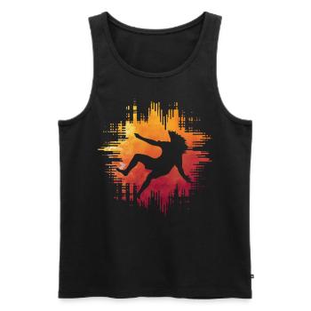 Capoeira - Men's Premium Organic Tank Top - black - Front - Michal (187cm)