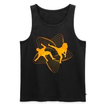 Capoeira - Men's Premium Organic Tank Top - black - Front - Michal (187cm)