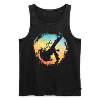 Capoeira - Débardeur bio Premium Homme - noir - Devant - AI Model Male 178 light (178cm)