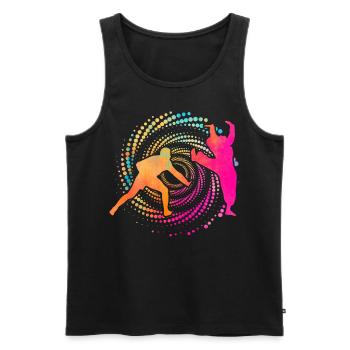Capoeira - Men's Premium Organic Tank Top - black - Front - Michal (187cm)