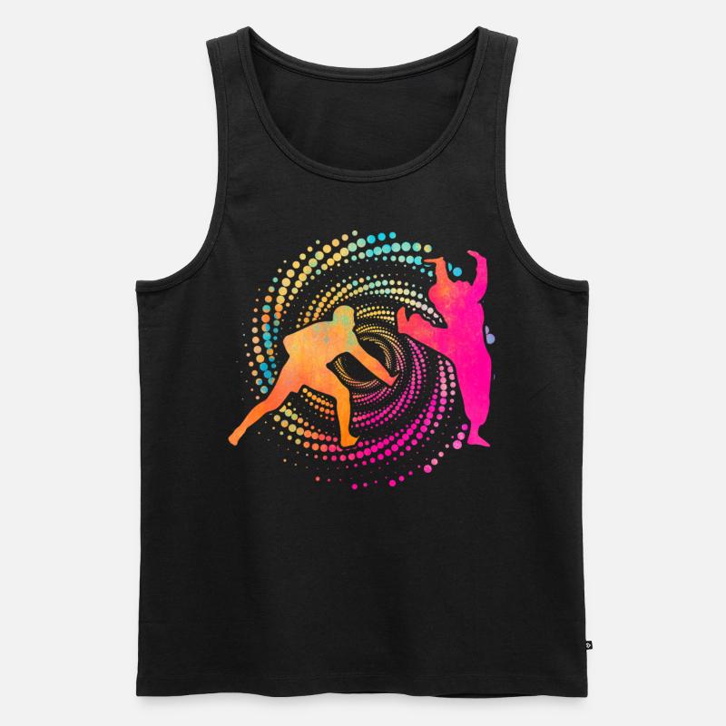 Capoeira - Männer Premium Bio Tank Top - Schwarz