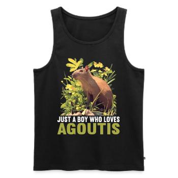 Agouti Agutis Aguti - Männer Premium Bio Tank Top - Schwarz - Vorne - Michal (187cm)