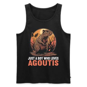 Agouti Agutis Aguti - Männer Premium Bio Tank Top - Schwarz - Vorne - Michal (187cm)