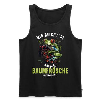 Tree Frog Baumfrösche Baumfrosch - Männer Premium Bio Tank Top - Schwarz - Vorne - AI Model Male 178 light (178cm)
