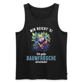 Tree Frog Baumfrösche Baumfrosch - Männer Premium Bio Tank Top - Schwarz - Vorne - AI Model Male 178 light (178cm)
