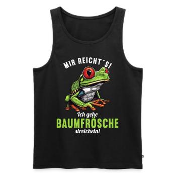 Tree Frog Baumfrösche Baumfrosch - Männer Premium Bio Tank Top - Schwarz - Vorne - AI Model Male 178 light (178cm)