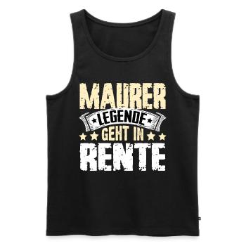 Maurer legend retires - Men's Premium Organic Tank Top - black - Front - AI Model Male 178 light (178cm)