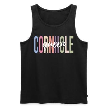 Cornhole Girl Joueuse de cornhole - Débardeur bio Premium Homme - noir - Devant - AI Model Male 178 light (178cm)