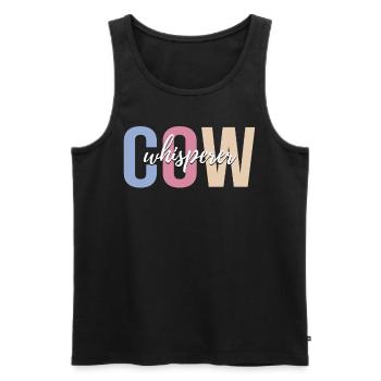 Éleveur de vaches Éleveur de vaches Élevage de vaches - Débardeur bio Premium Homme - noir - Devant - Michal (187cm)