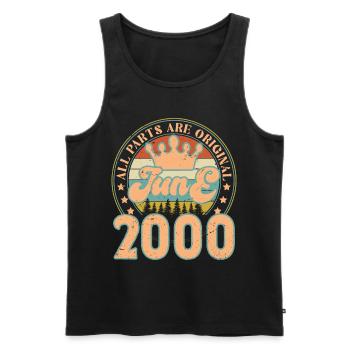 June 2000. June 2000 Birthday Gift. June - Men's Premium Organic Tank Top - black - Front - Michal (187cm)