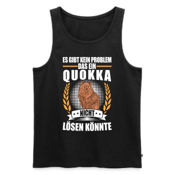 Quokka löst Probleme Beuteltier Quokka - Männer Premium Bio Tank Top - Schwarz - Vorne - AI Model Male 178 light (178cm)