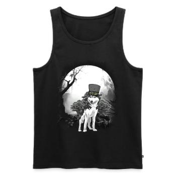 Wehrwolf Wolf Wolves Halloween Medieval Dog - Men's Premium Organic Tank Top - black - Front - Michal (187cm)