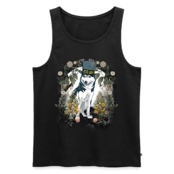 Wehrwolf Wolf Wolves Halloween Medieval Dog - Men's Premium Organic Tank Top - black - Front - Michal (187cm)