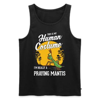 Costume de mante religieuse mante mante mante mante - Débardeur bio Premium Homme - noir - Devant - Michal (187cm)