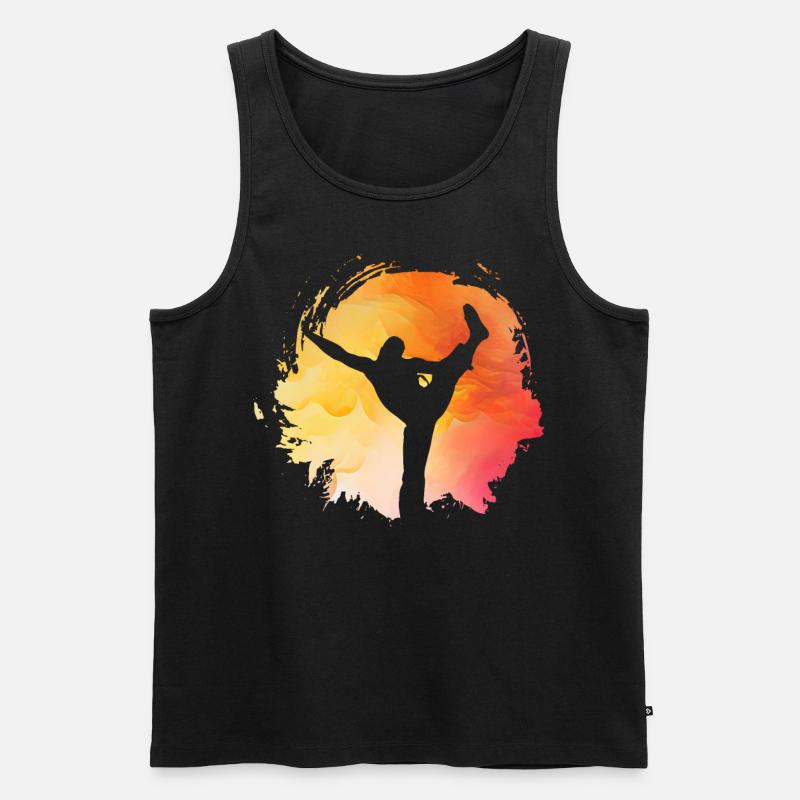 Capoeira - Männer Premium Bio Tank Top - Schwarz