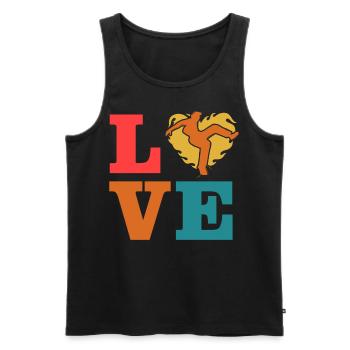 Capoeira Liebe - Männer Premium Bio Tank Top - Schwarz - Vorne - Michal (187cm)