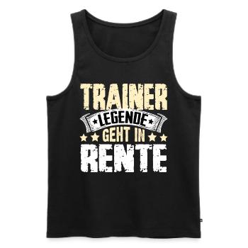 Coach legend retires - Men's Premium Organic Tank Top - black - Front - AI Model Male 178 light (178cm)