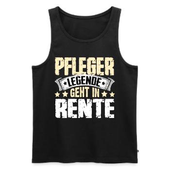 Nurse legend retires - Men's Premium Organic Tank Top - black - Front - AI Model Male 178 light (178cm)