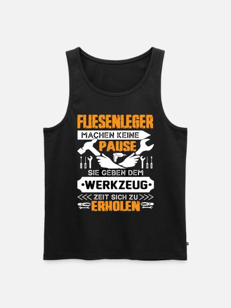 Tilers don't take a break - Men's Premium Organic Tank Top - black