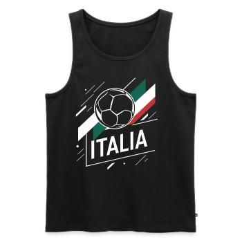 Maillot Italie 2024 Italie Italie Rome Turin Milan - Débardeur bio Premium Homme - noir - Devant - Michal (187cm)