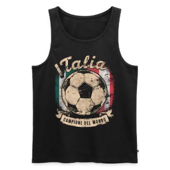 Maillot Italie 2024 Italie Italie Rome Turin Milan - Débardeur bio Premium Homme - noir - Devant - Michal (187cm)