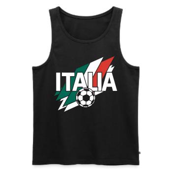 Maillot Italie 2024 Italie Italie Rome Turin Milan - Débardeur bio Premium Homme - noir - Devant - Michal (187cm)