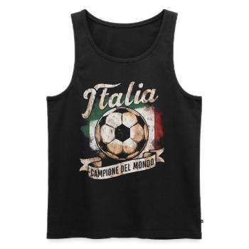 Maillot Italie 2024 Italie Italie Rome Turin Milan - Débardeur bio Premium Homme - noir - Devant - Michal (187cm)