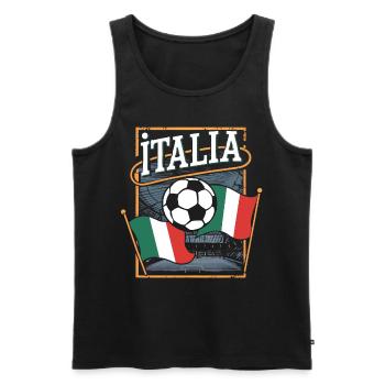 Maillot Italie 2024 Italie Italie Rome Turin Milan - Débardeur bio Premium Homme - noir - Devant - Michal (187cm)