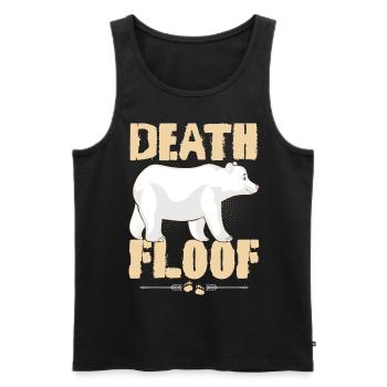 Funny Polar Bear Death Flake Illustration for Wildli - Men's Premium Organic Tank Top - black - Front - Michal (187cm)