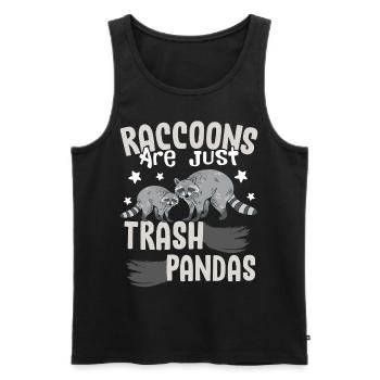 Raccoons Are Just Trash Pandas Raccoons Trash Pand - Men's Premium Organic Tank Top - black - Front - AI Model Male 178 light (178cm)