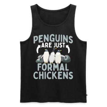 Penguins are just formal chickens Penguins formal - Men's Premium Organic Tank Top - black - Front - AI Model Male 178 light (178cm)