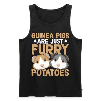 Meerschweinchen sind einfach pelzige Kartoffeln Me - Männer Premium Bio Tank Top - Schwarz - Vorne - AI Model Male 178 light (178cm)