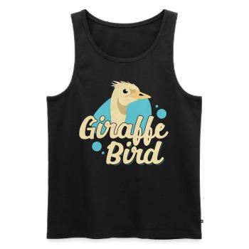 Funny Ostrich Lover Giraffe Vogel Illustration für - Männer Premium Bio Tank Top - Schwarz - Vorne - AI Model Male 178 light (178cm)