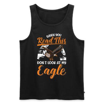 Golden Eagle Gift Eagle Breeding Falconer Eagle - Men's Premium Organic Tank Top - black - Front - AI Model Male 178 light (178cm)