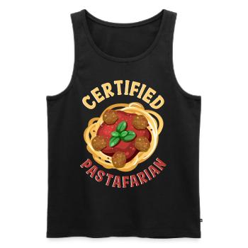 Fliegendes Spaghettimonster FSM - Männer Premium Bio Tank Top - Schwarz - Vorne - AI Model Male 178 light (178cm)