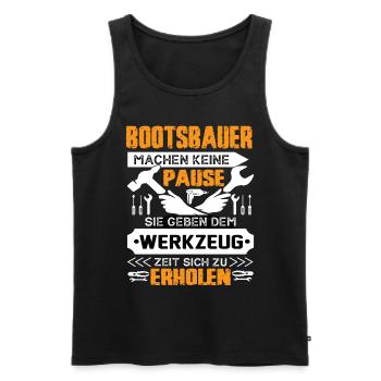 Bootesbauer Machen Keine Pause - Männer Premium Bio Tank Top - Schwarz - Vorne - AI Model Male 178 light (178cm)
