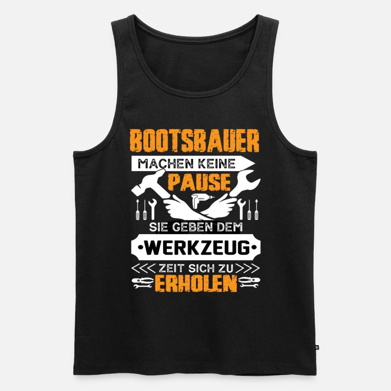 Bootesbauer Machen Keine Pause - Männer Premium Bio Tank Top - Schwarz