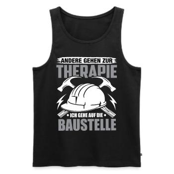 Craft Craftsman Craftsman Humor Construction Site - Men's Premium Organic Tank Top - black - Front - AI Model Male 178 light (178cm)