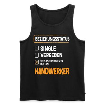 Craftsman Relationship Status - Men's Premium Organic Tank Top - black - Front - AI Model Male 178 light (178cm)