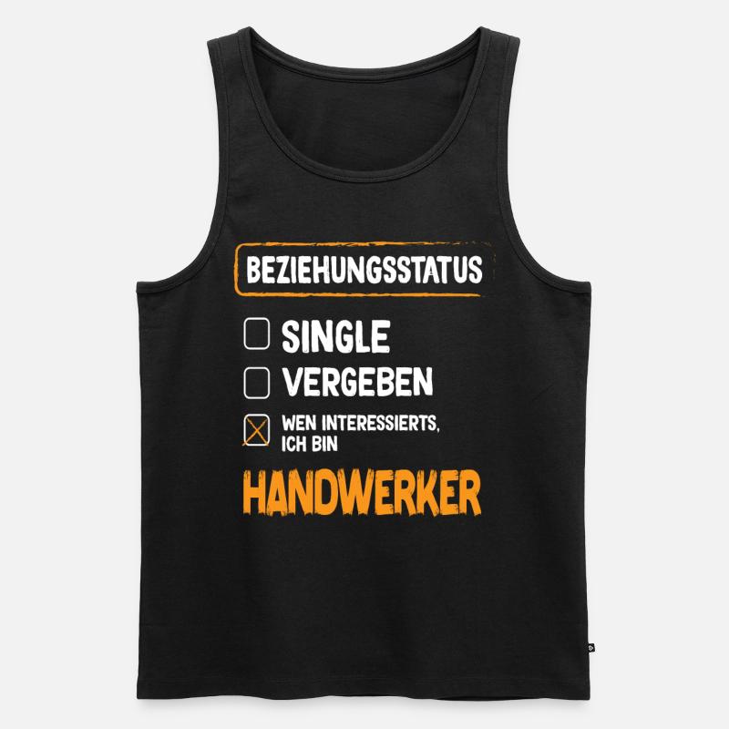 Handwerker Beziehungsstatus - Männer Premium Bio Tank Top - Schwarz