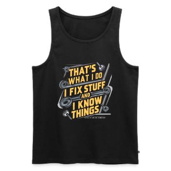 KFZ Mechaniker Mechatroniker Schrauber Sprüche - Männer Premium Bio Tank Top - Schwarz - Vorne - AI Model Male 178 light (178cm)
