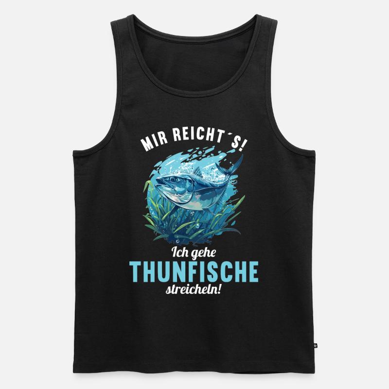Tuna Thunfische Thunfisch - Männer Premium Bio Tank Top - Schwarz