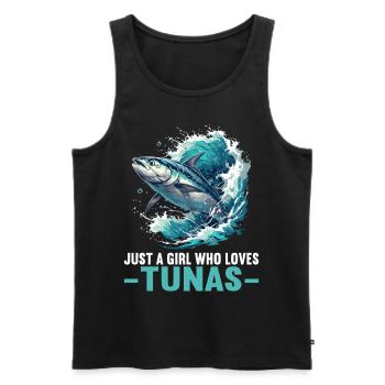 Tuna Thunfische Thunfisch - Männer Premium Bio Tank Top - Schwarz - Vorne - AI Model Male 178 light (178cm)