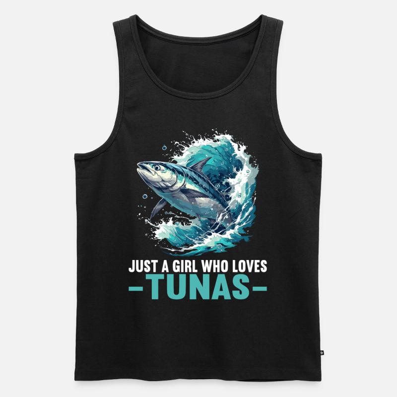 Tuna Thunfische Thunfisch - Männer Premium Bio Tank Top - Schwarz