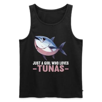 Tuna Thunfische Thunfisch - Männer Premium Bio Tank Top - Schwarz - Vorne - AI Model Male 178 light (178cm)