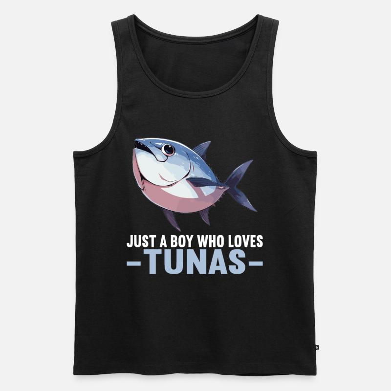 Tuna Thunfische Thunfisch - Männer Premium Bio Tank Top - Schwarz