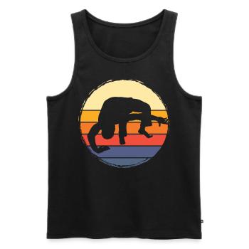 Capoeira - Men's Premium Organic Tank Top - black - Front - Michal (187cm)