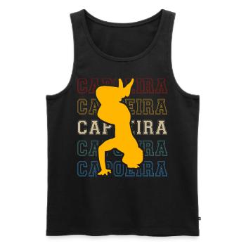 Capoeira - Men's Premium Organic Tank Top - black - Front - Michal (187cm)