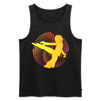 Capoeira - Débardeur bio Premium Homme - noir - Devant - AI Model Male 178 light (178cm)