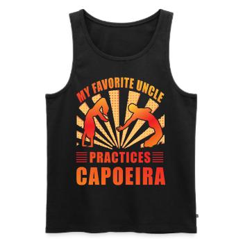 Mein Lieblingsonkel praktiziert Capoeira - Männer Premium Bio Tank Top - Schwarz - Vorne - Michal (187cm)